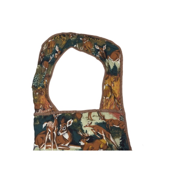 Pre-owned Vintage Deer & Forest Fabric Women’s Classic Kitchen Apron - Picture 7 of 7